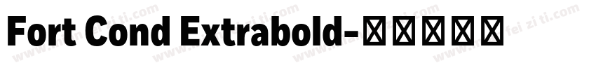 Fort Cond Extrabold字体转换